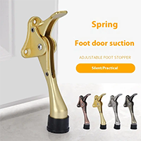 Spring foot pedal door top positioner